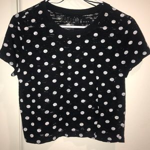 Polka dot crop top